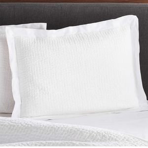 ***Set of 2***Crate and Barrel Standard "Celeste" white pillow shams